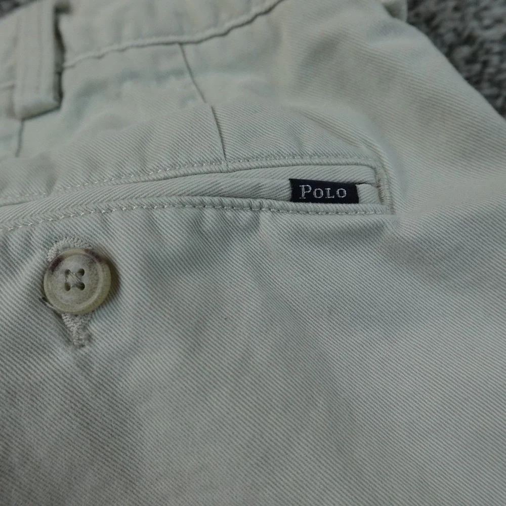 Polo Ralph Lauren Shorts‎ Mens 36 Beige Chino Golf Classic Fit Flat Front Casual